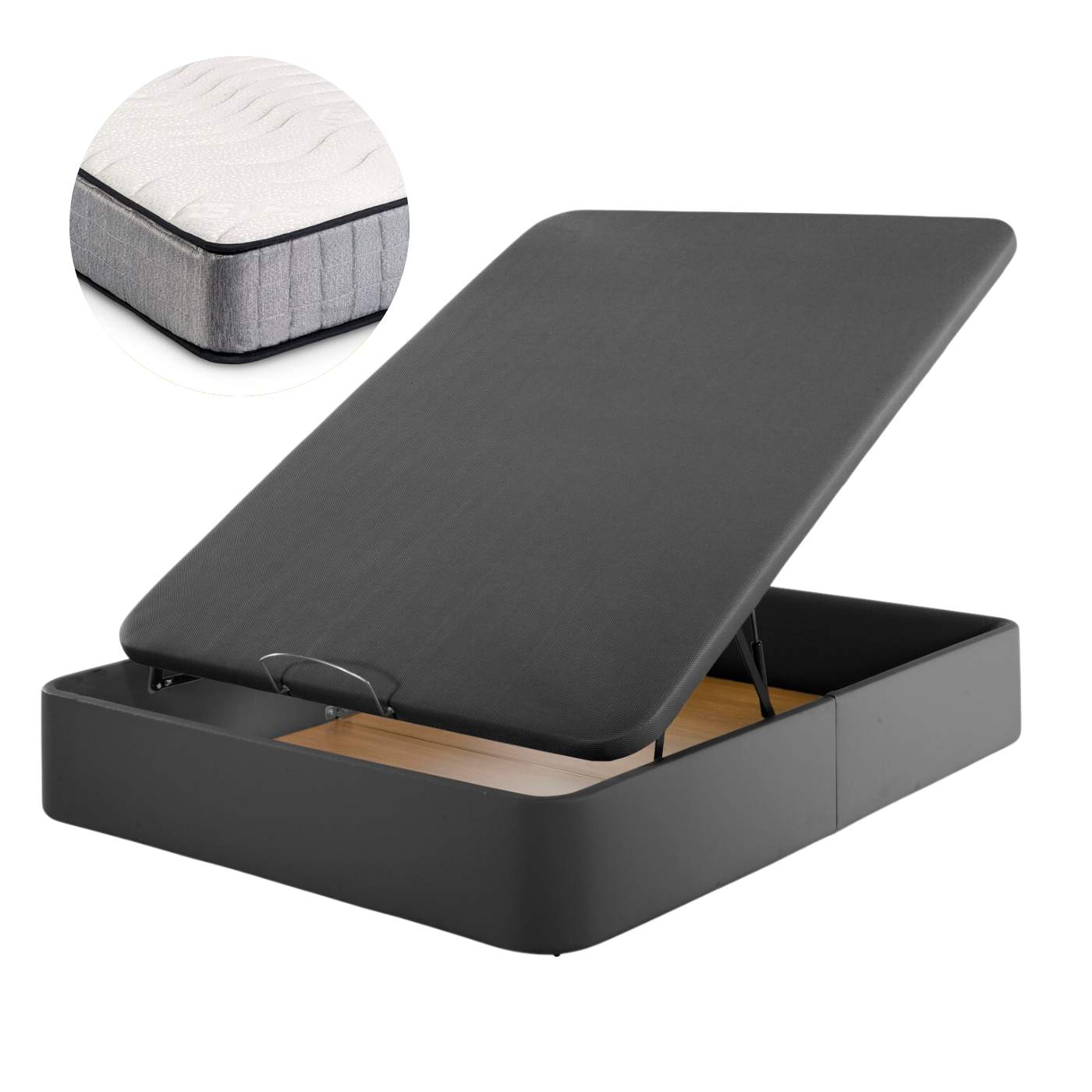 Pack of Faux Leather Canapé and Pharma Therapy Mattress