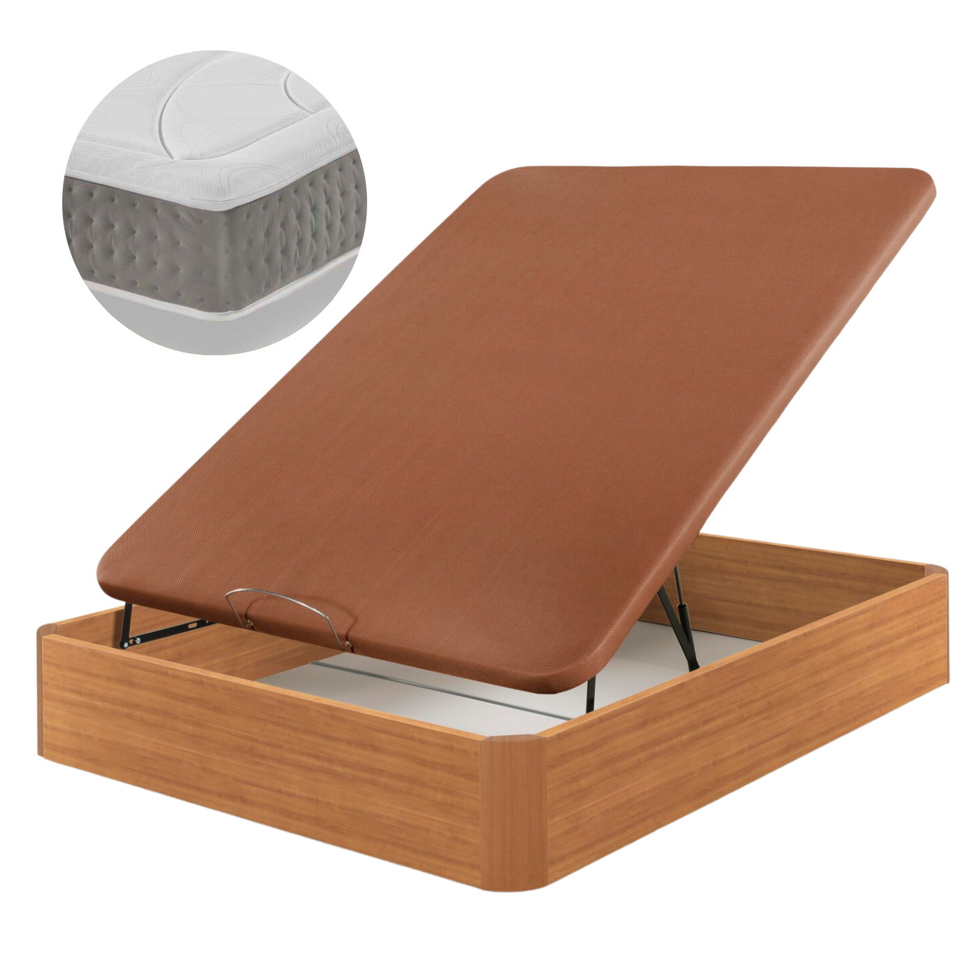 Wooden Canapé and Ergo-Relax Plus Mattress Pack