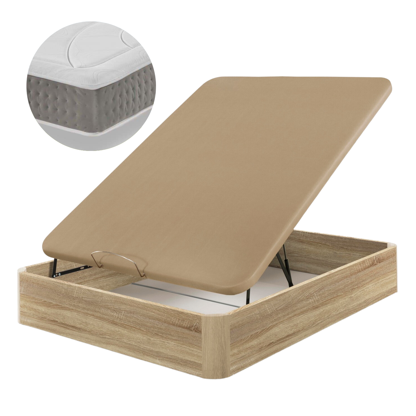 Wooden Canapé and Ergo-Relax Plus Mattress Pack