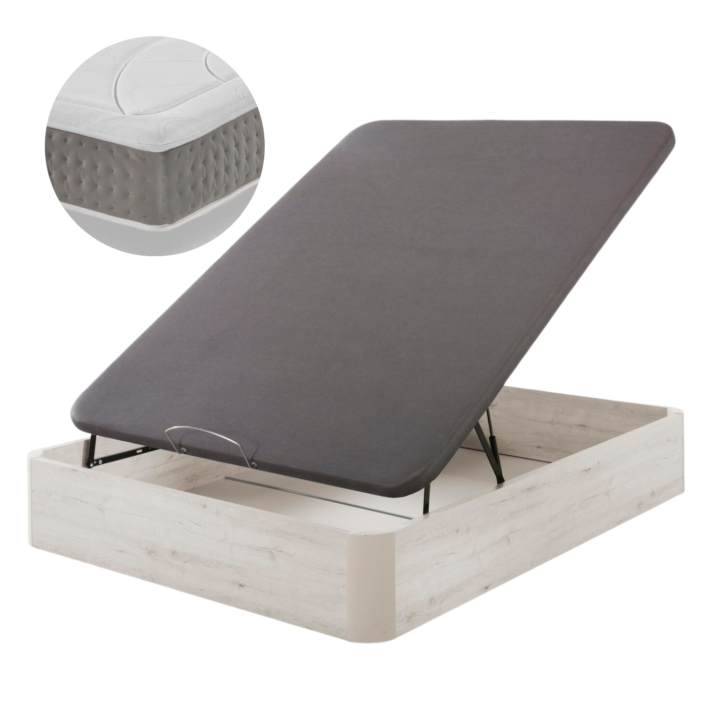 Wooden Canapé and Ergo-Relax Plus Mattress Pack