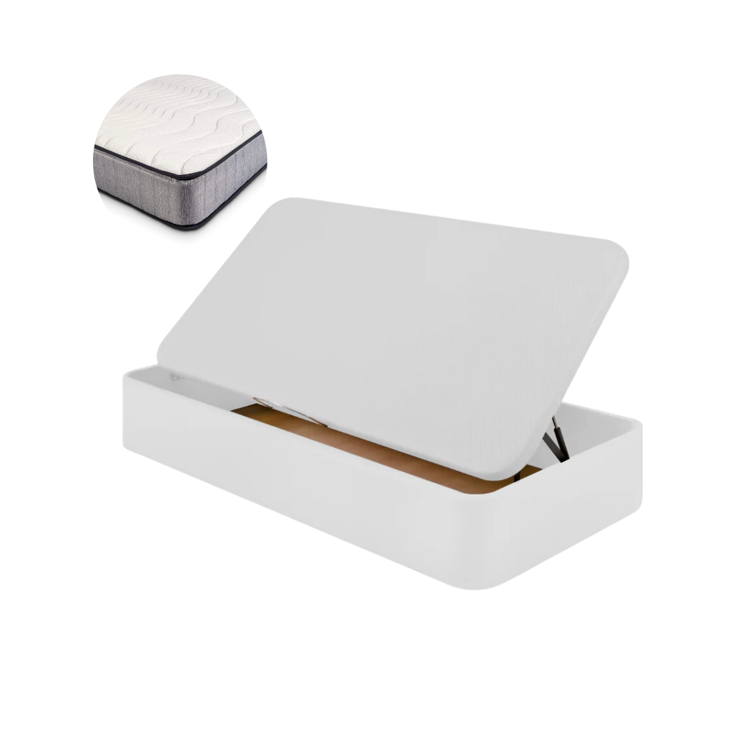 Side opening leatherette canapé pack + Pharmatherapy mattress